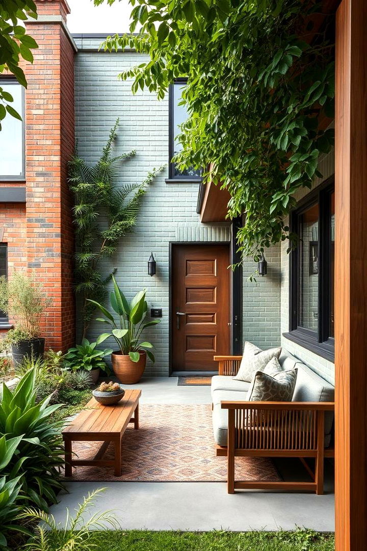 Urban Meets Country Aesthetics - 22 Sage Green Painted Brick House Ideas