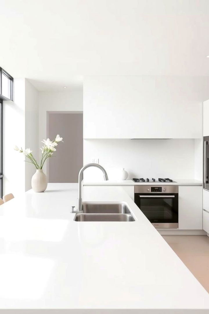 Urban Minimal White - 22 Kitchen Countertop Ideas