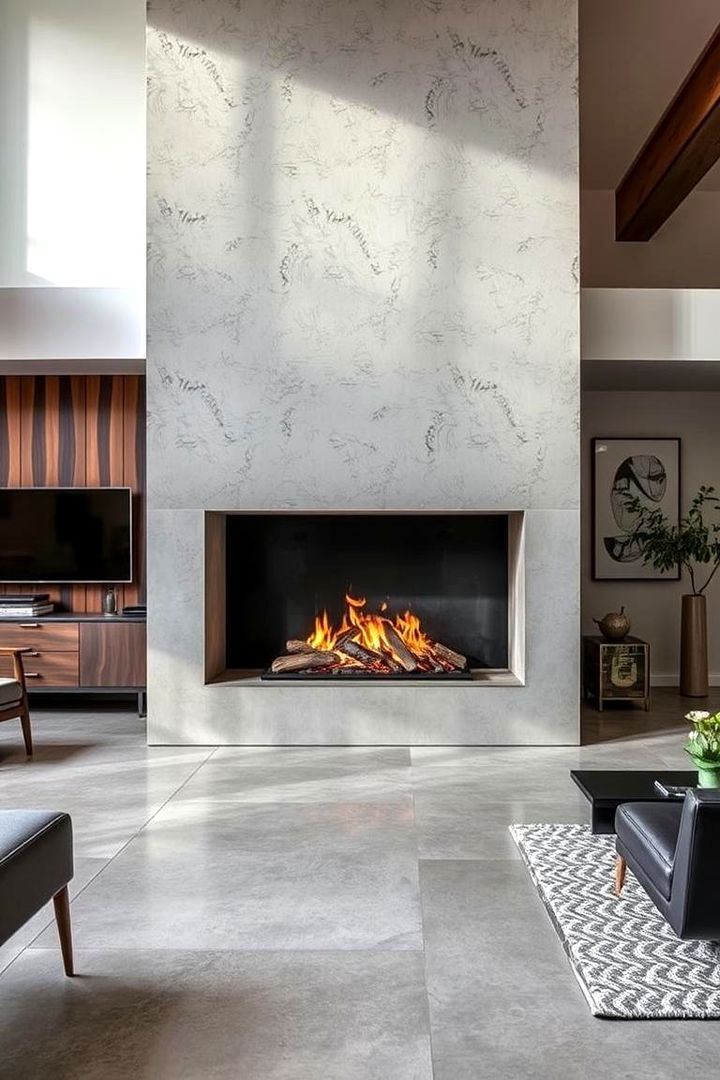 Urban Modern Touch - 22 3 Sided Fireplace Ideas