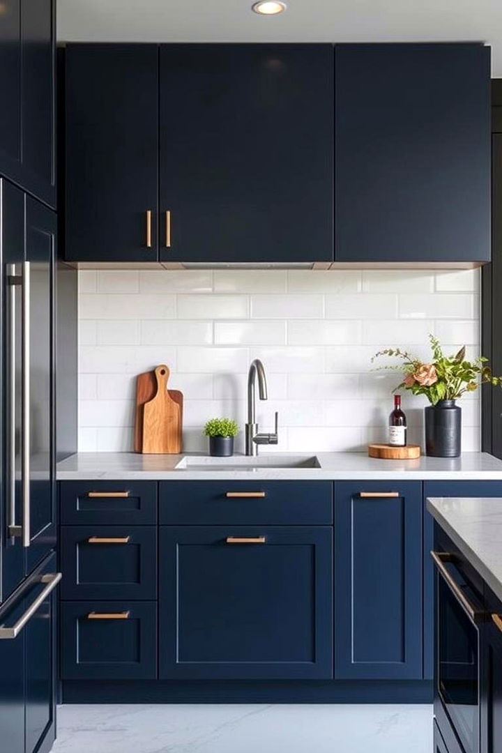 Urban Navy Blue Inspirations - 22 Navy Blue Kitchen Cabinets Ideas