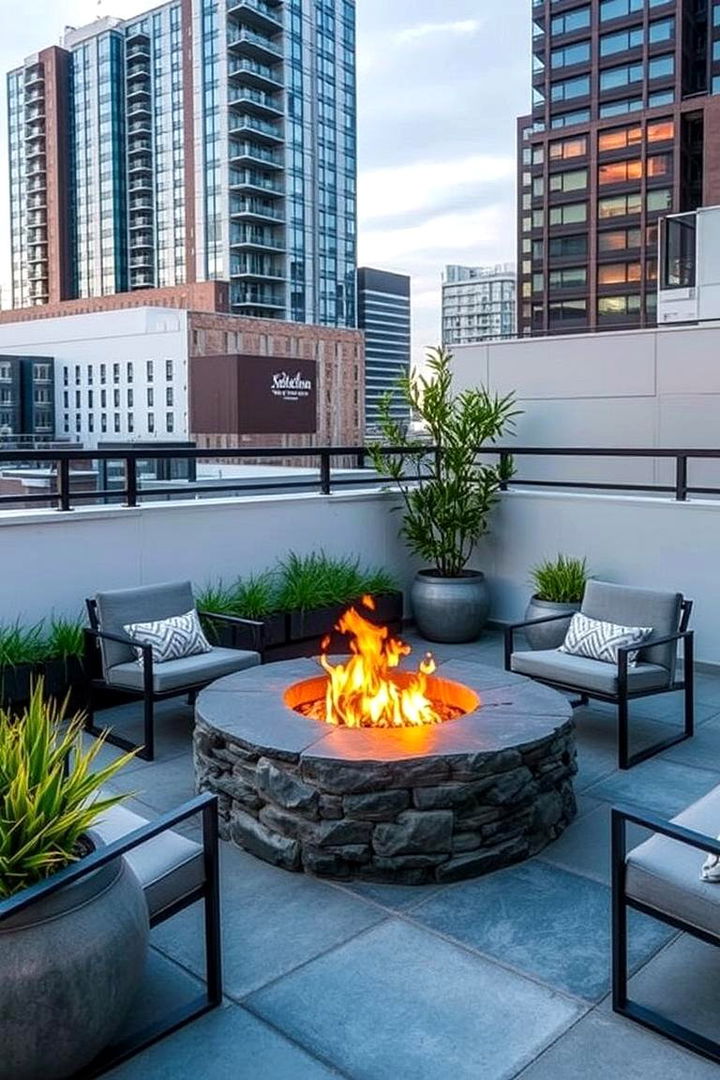 Urban Oasis Stone Fire Pit - 22 Stone Fire Pit Ideas