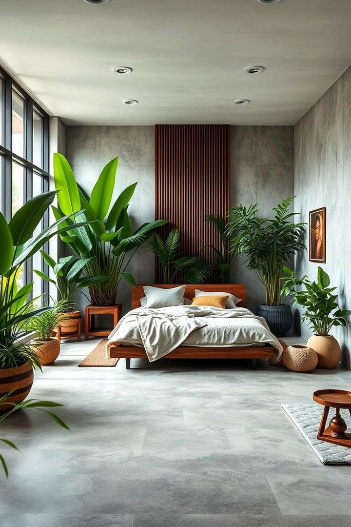 Urban Oasis with Concrete - 22 Concrete Floor Bedroom Ideas