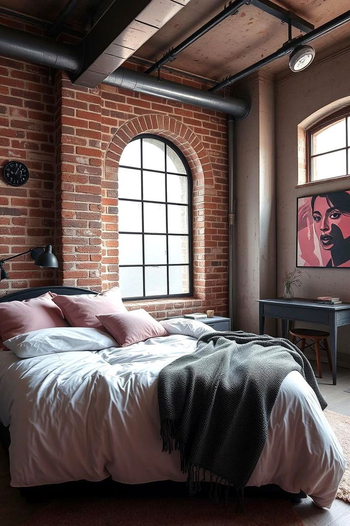 Urban Pink Industrial Fusion - 22 Pink Bedroom Ideas