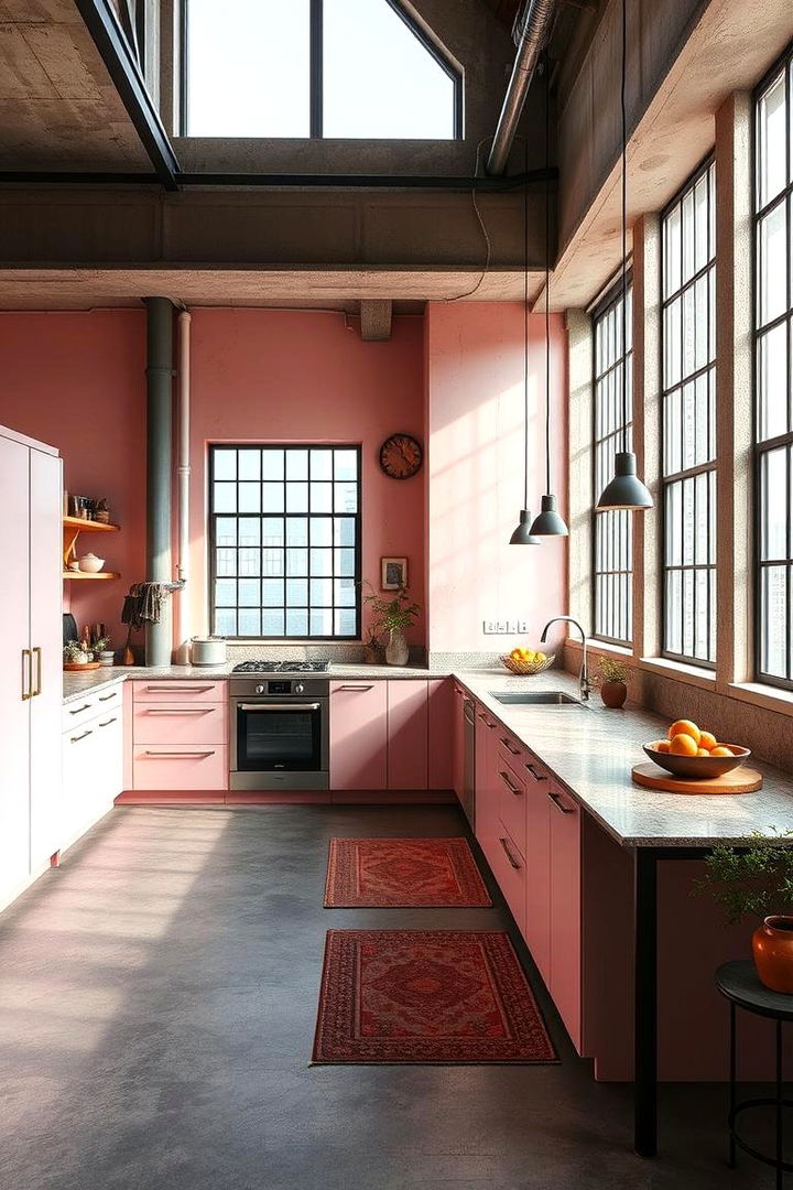 Urban Pink Loft - 22 Pink Kitchen Ideas