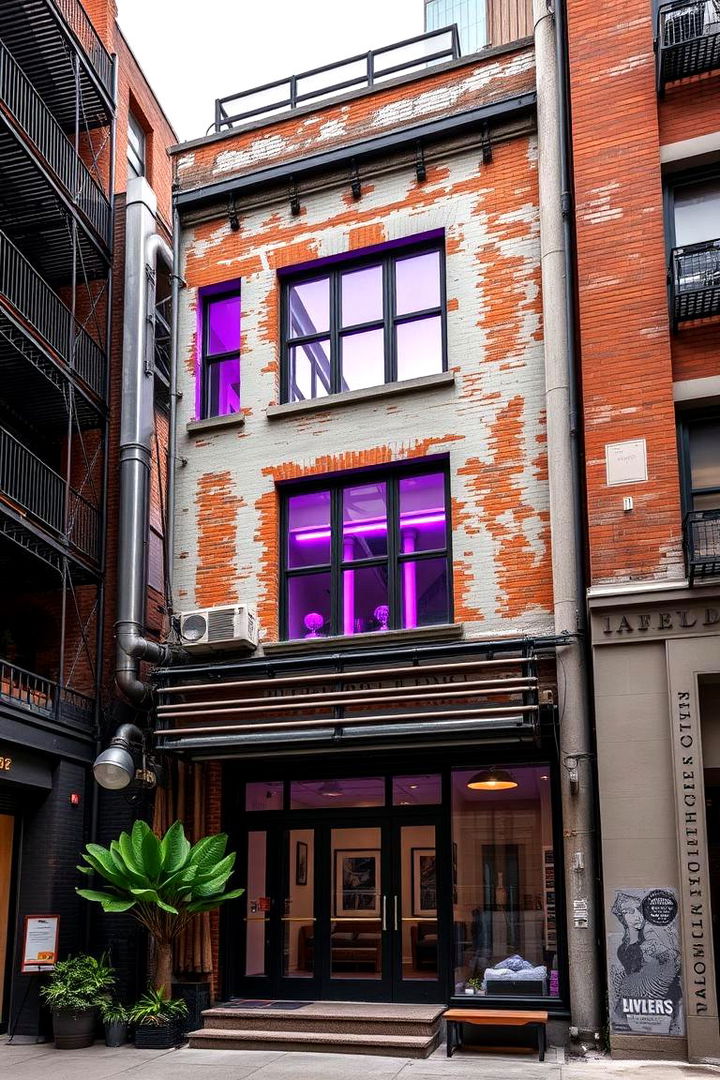 Urban Purple Loft Flair - 22 Purple House Exterior Ideas