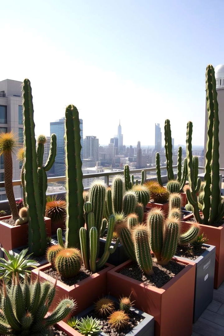 Urban Rooftop Cactus Retreat - 22 Cactus Garden Ideas