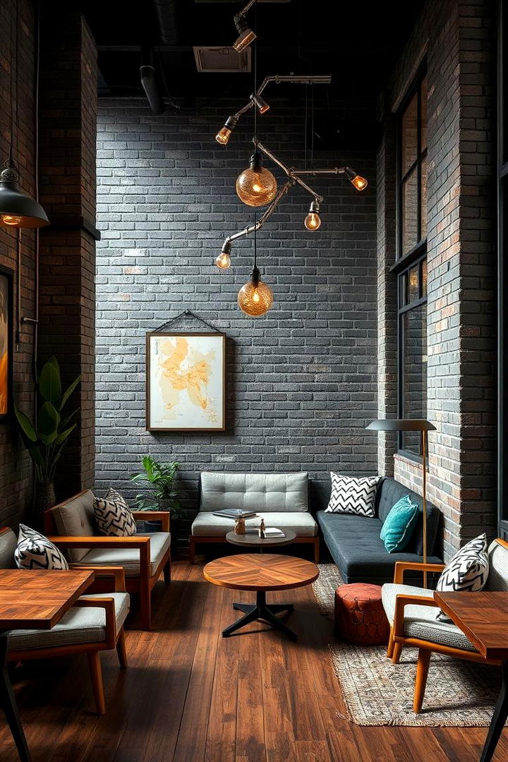 Urban Rustic Fusion - 22 Black Brick Fireplace Ideas