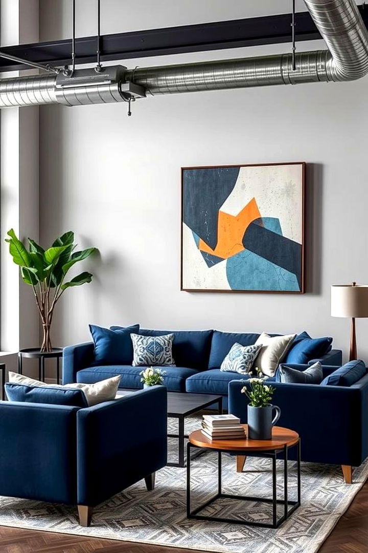 Urban Sophistication - 22 Navy Blue Living Room Ideas