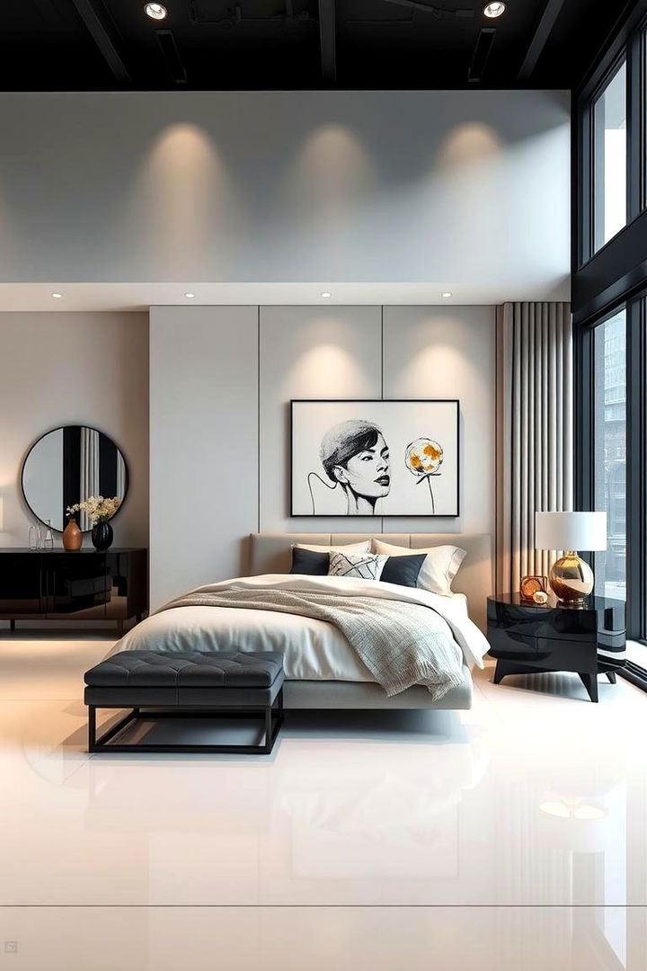 Urban Sophistication in Luxe Design - 22 Cream and Black Bedroom Ideas