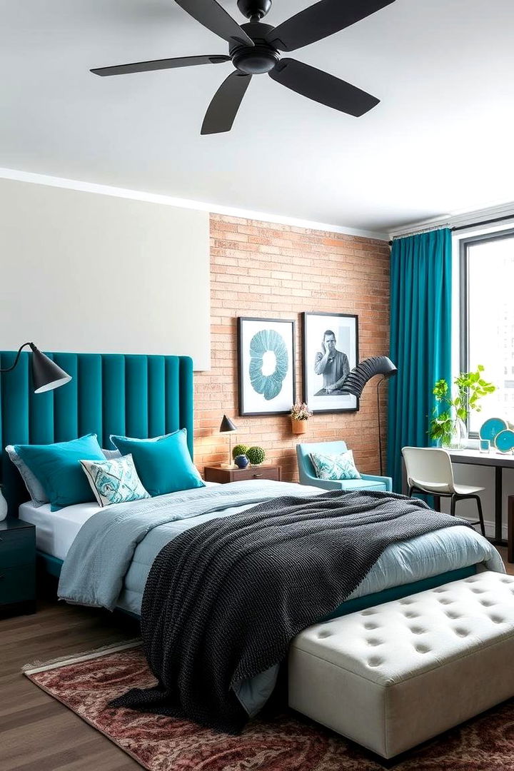 Urban Teal Chic - 22 Teal Bedroom Ideas