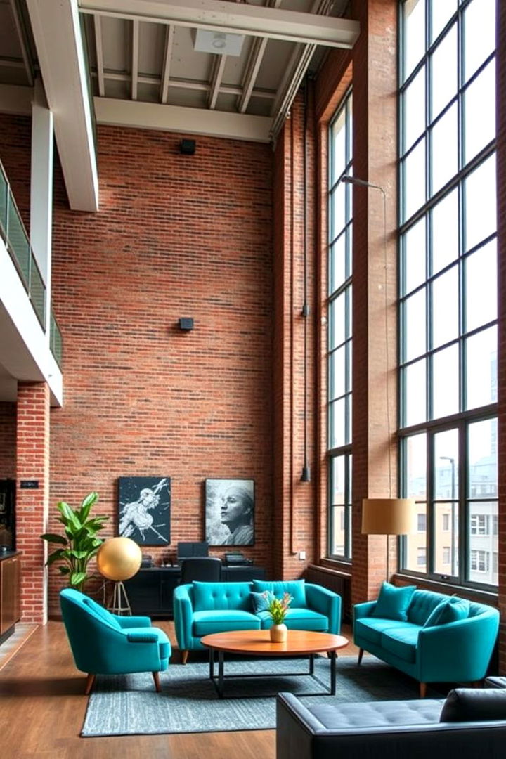 Urban Teal Loft - 22 Teal Living Room Ideas