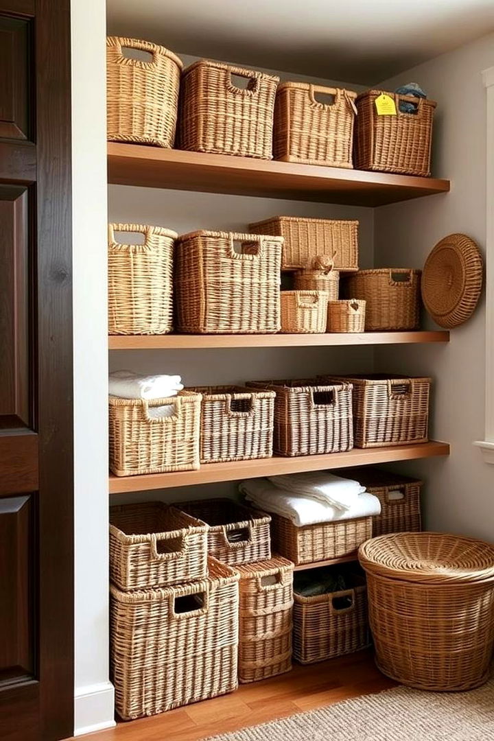 Use Baskets and Bins - 22 Bathroom Organization Ideas