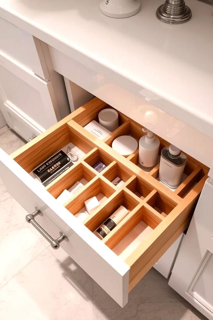 Use Drawer Inserts - 22 Bathroom Cabinet Organization Ideas