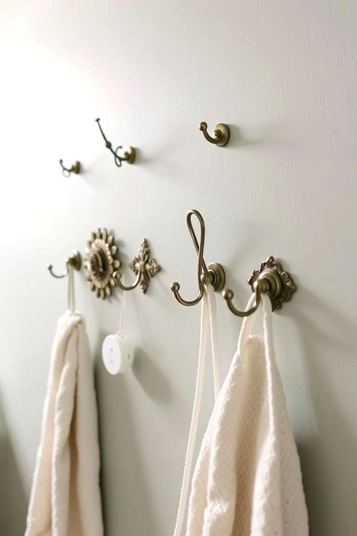 Use Hooks for Hanging Items - 22 Bathroom Organization Ideas