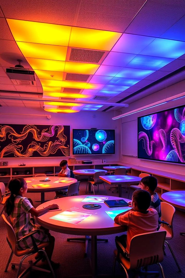 Use Interactive Lighting Displays - 22 Classroom Lighting Ideas