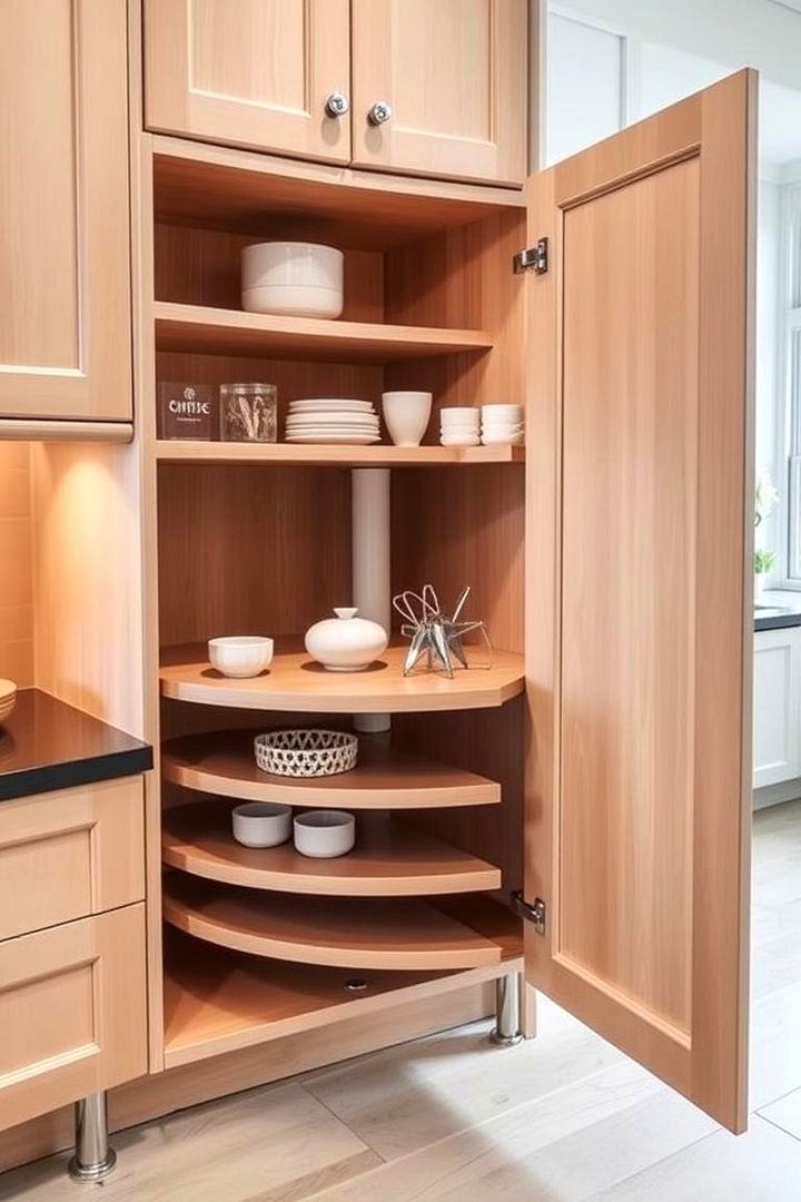Use Lazy Susans for Corners - 22 Bathroom Cabinet Organization Ideas