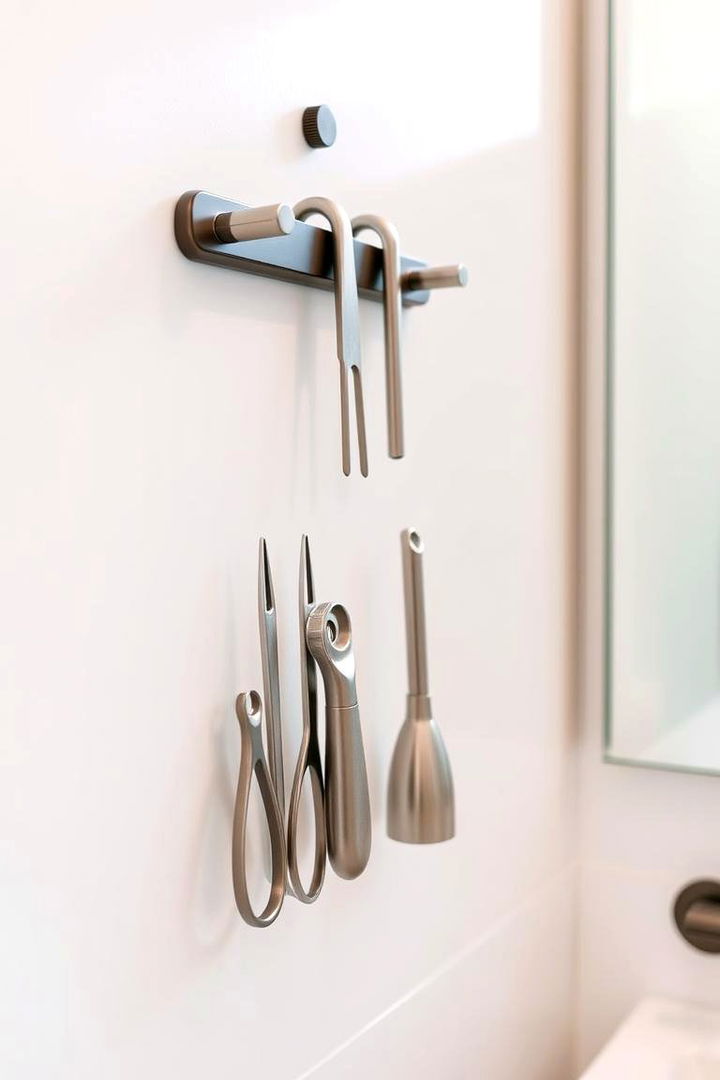 Use Magnetic Strips for Tools - 22 Bathroom Organization Ideas