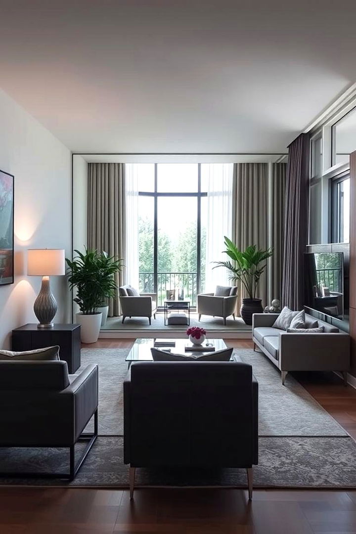 Use Mirrors to Enhance Space - 22 Small Living Room Ideas With Tv and Dining Table