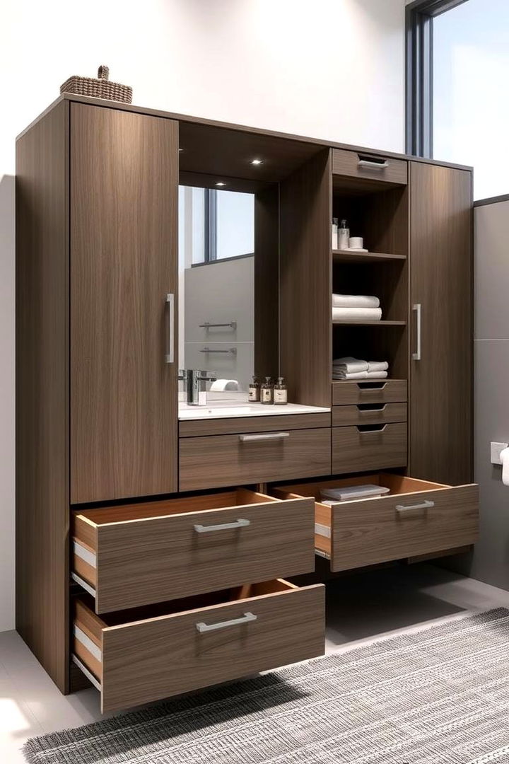 Use Multi Functional Furniture - 22 Bathroom Organization Ideas