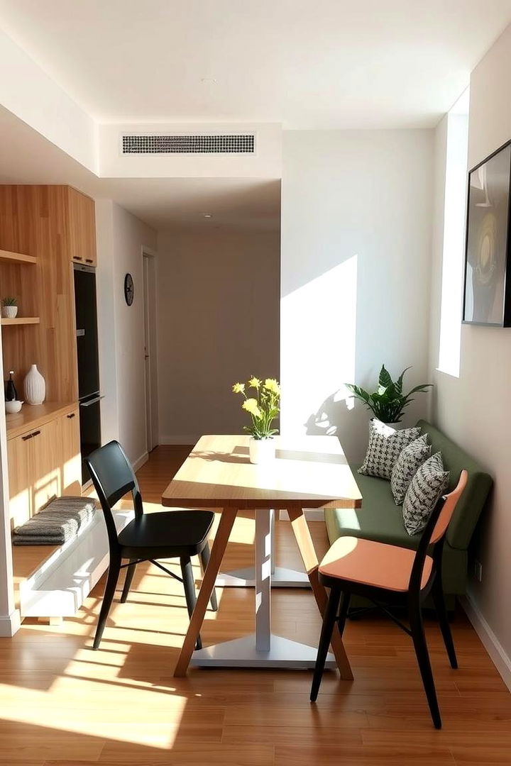 Use Space Saving Dining Tables - 22 Small Living Room Ideas With Tv and Dining Table