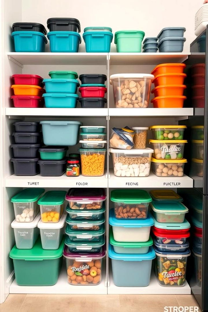 Use based Container Sorting - 22 Tupperware Organization Ideas
