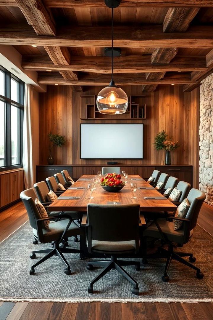 Use of Natural Materials and Textures - 22 Conference Room Design Ideas and Inspiration