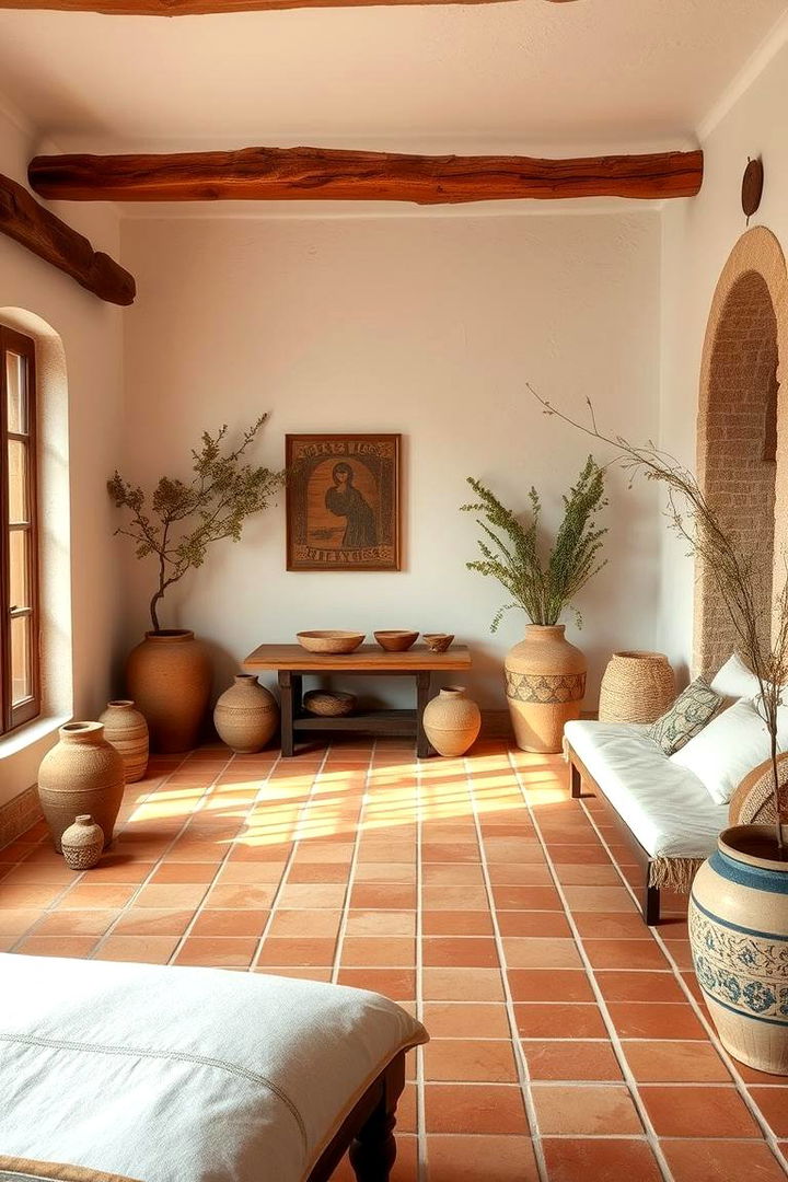 Use of Terracotta and Neutral Tones - 22 Greek Bedroom Design Ideas