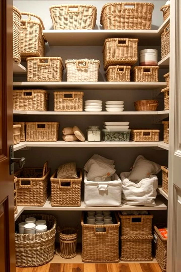 Using Baskets and Bins Effectively - 22 Kitchen Pantry Ideas