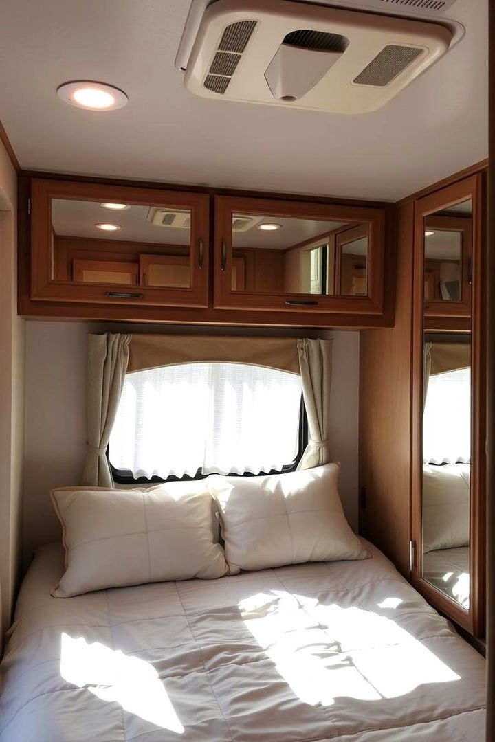 Using Mirrors to Expand Space - 22 Rv Bedroom Ideas