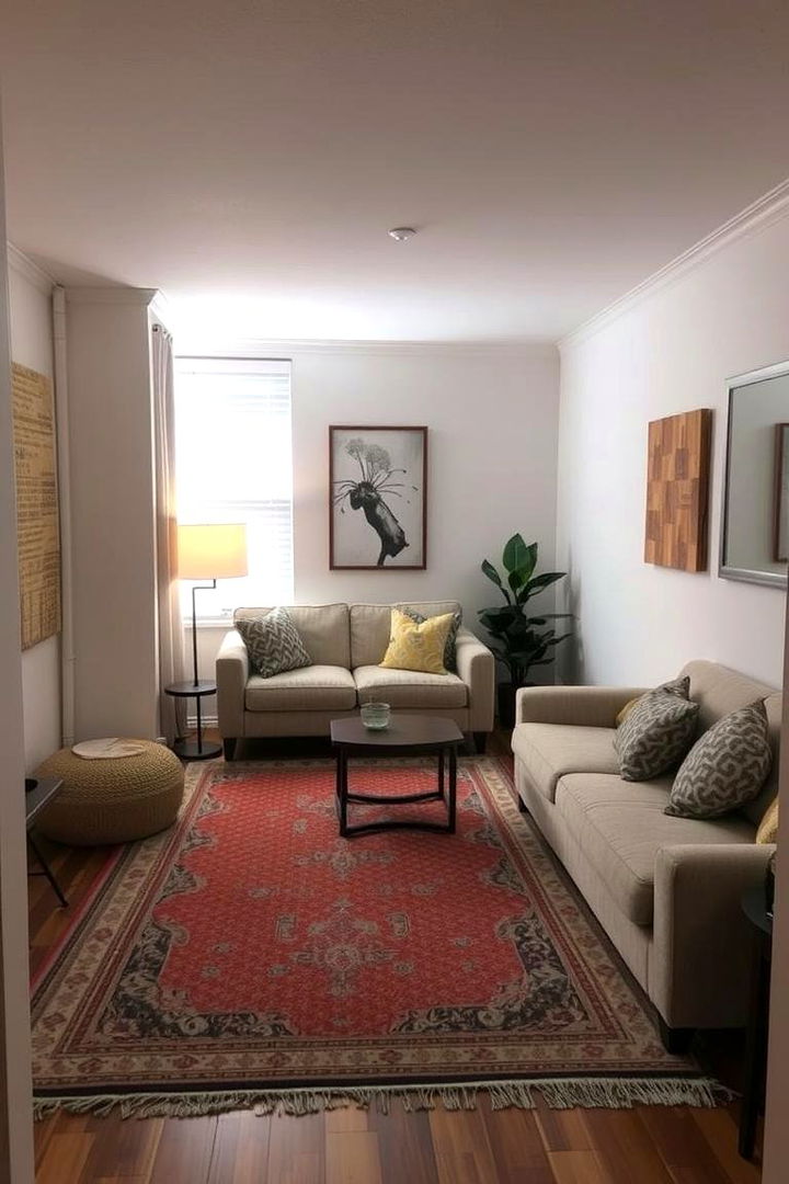 Using Rugs to Define Zones - 22 Small Bedroom Ideas