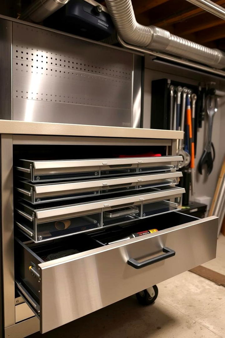 Utilitarian Tool Drawers - 22 Basement Storage Ideas