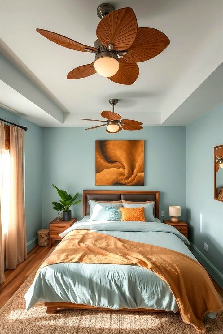 Utilize Floor Fans and Cool Devices - 22 Tropical Bedroom Ideas