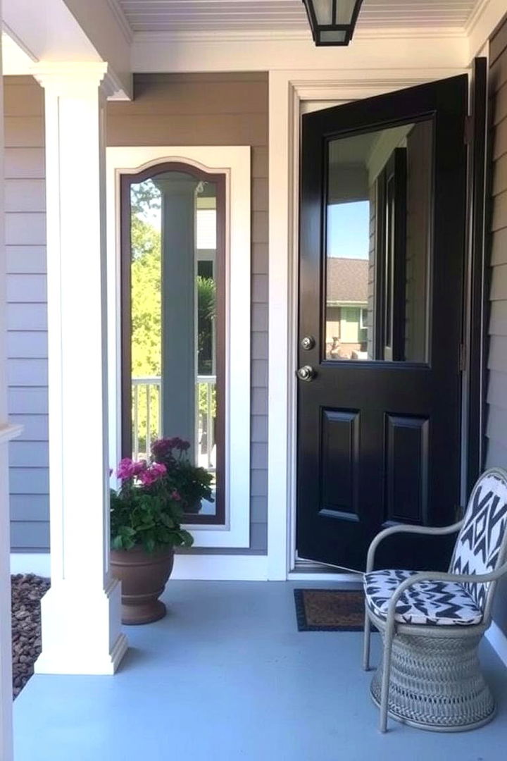 Utilize Mirrors for Illusion - 22 Small Front Porch Ideas