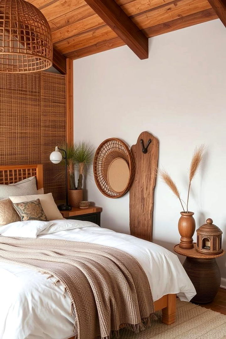 Utilize Natural Materials and Textures - 22 Tropical Bedroom Ideas