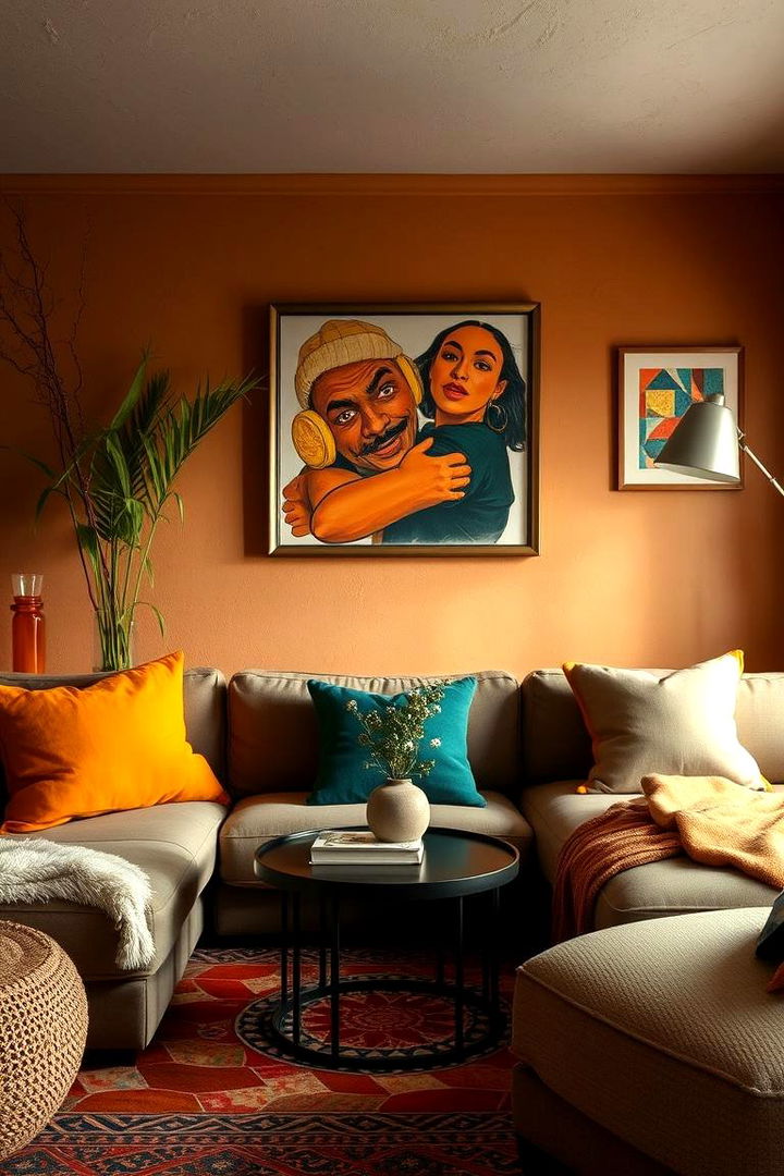 Utilizing Earthy Tones with Bold Accents - 22 Spanish Modern Interior Design Ideas