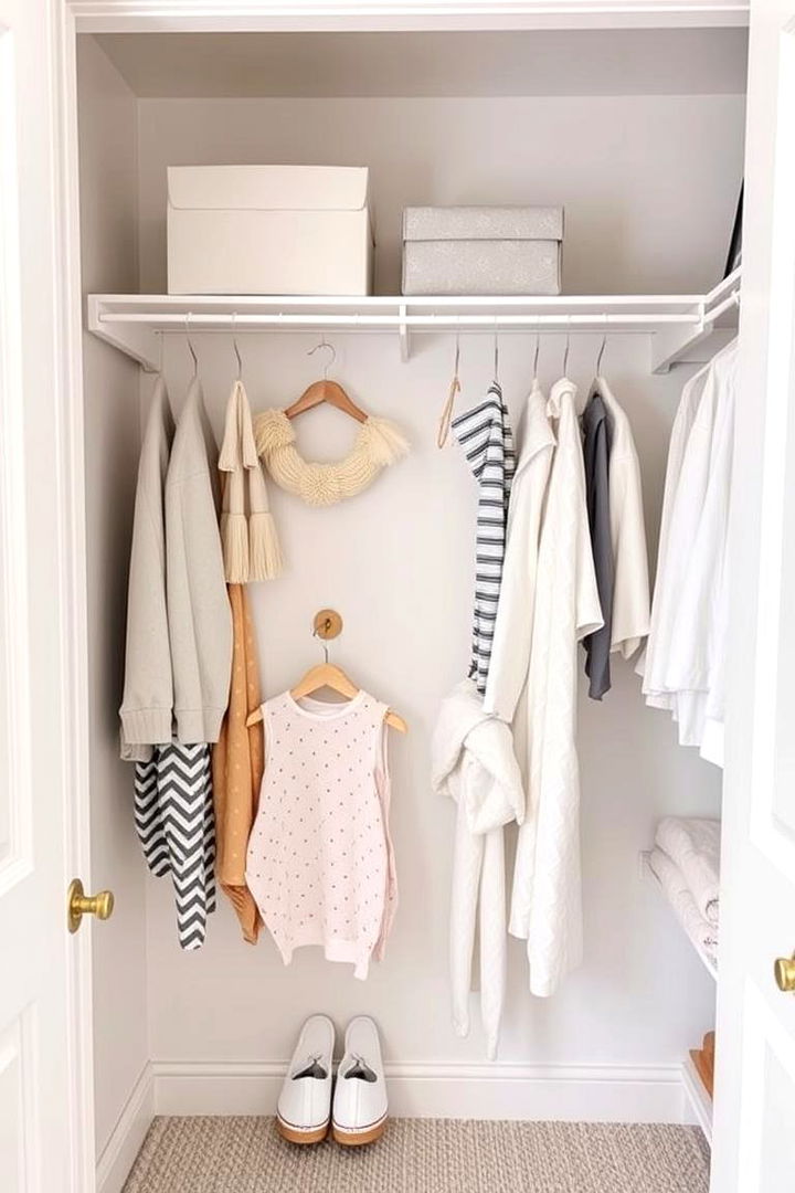 Utilizing Hooks and Racks - 22 Nursery Closet Ideas
