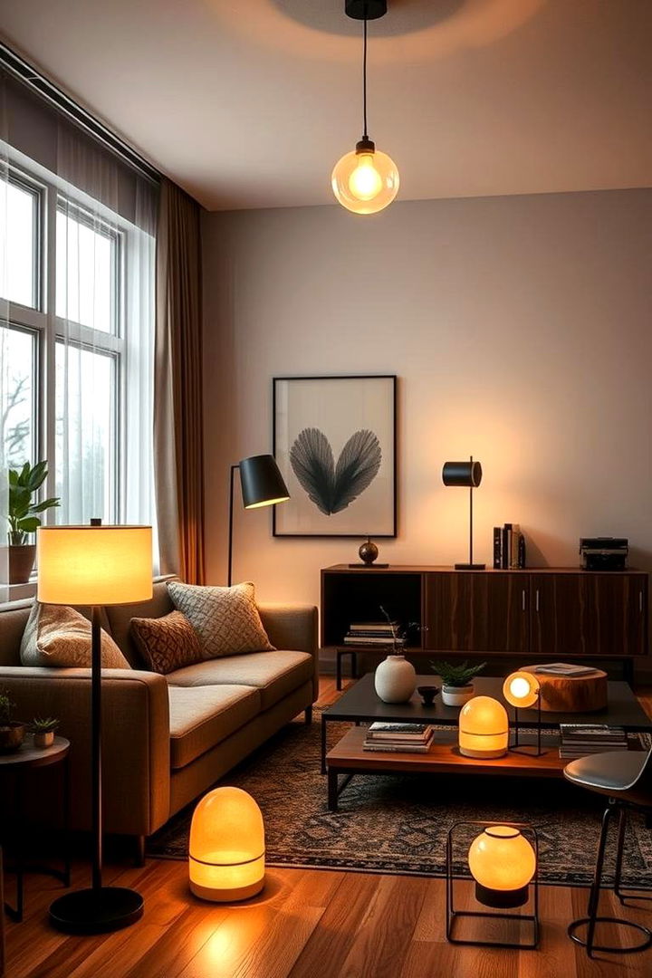 Utilizing Layered Lighting Concepts - 22 Organic Modern Living Room Design Ideas