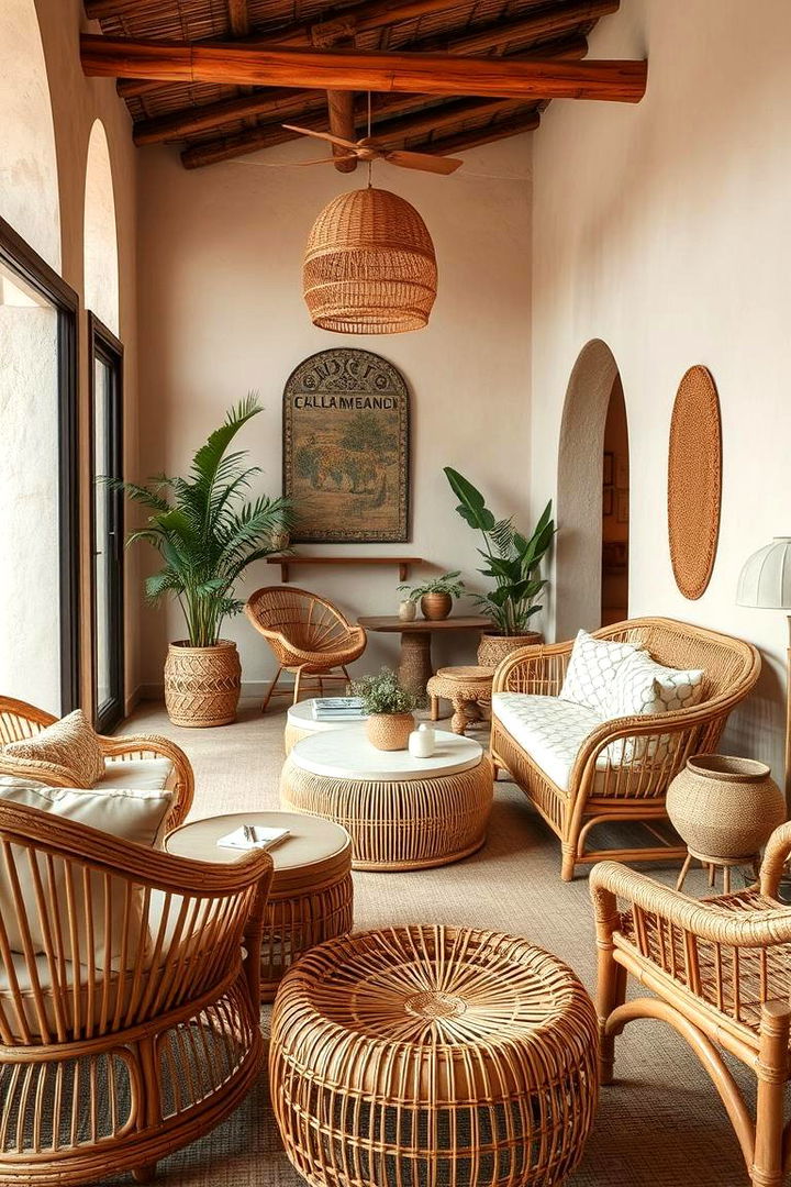 Utilizing Rattan Furnishings - 22 Boho Room Ideas