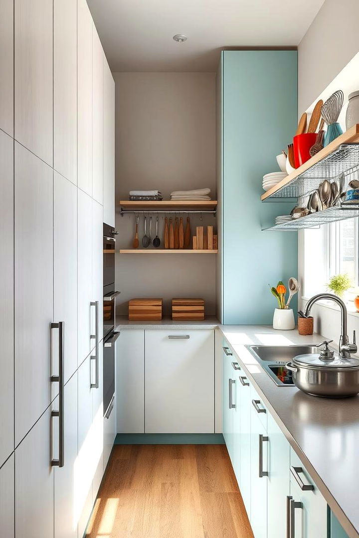 Utilizing Vertical Storage Options - 22 Galley Kitchen Ideas