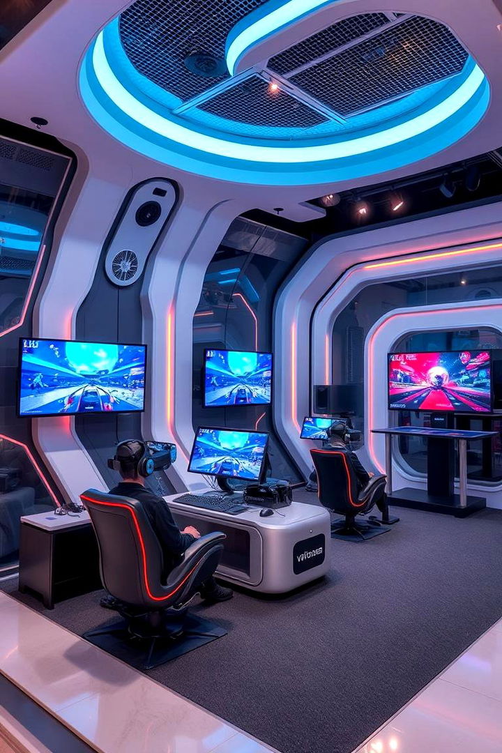 VR and AR Gaming Zone - 22 Small Game Room Ideas