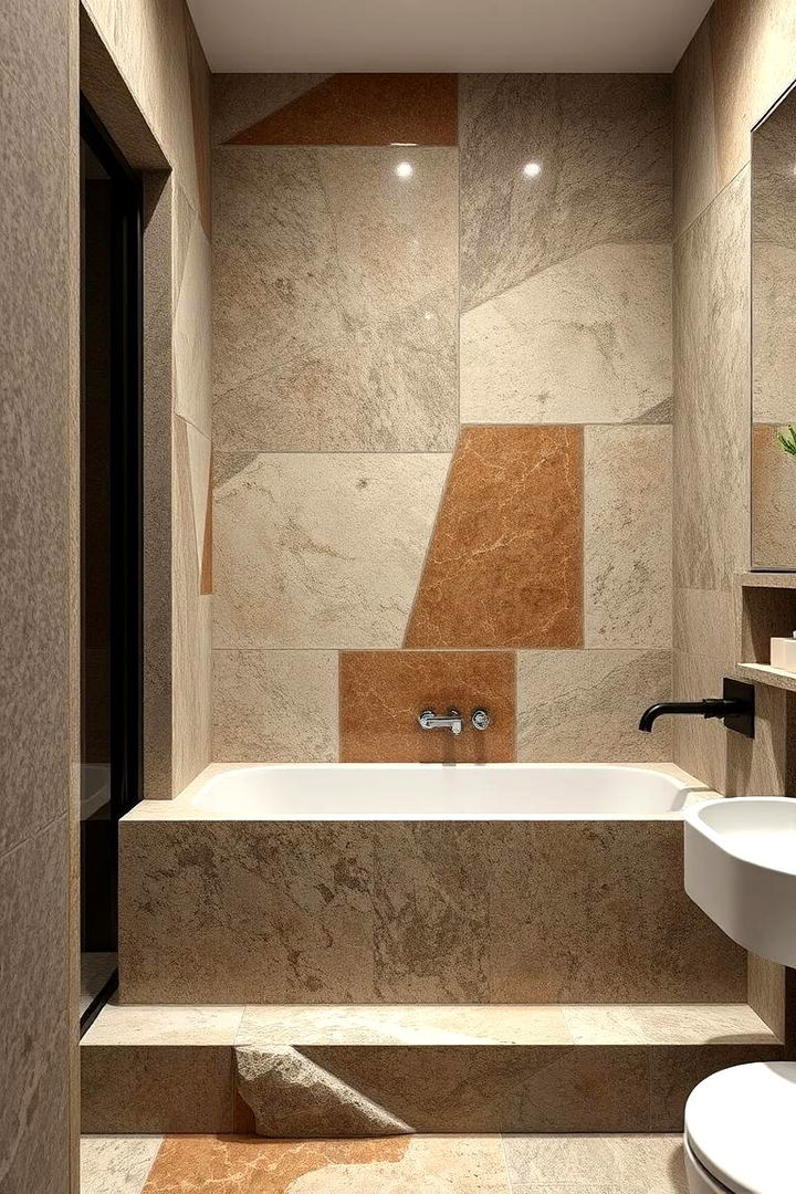 Varied Stone Texture Designs - 22 Stone Bathroom Ideas