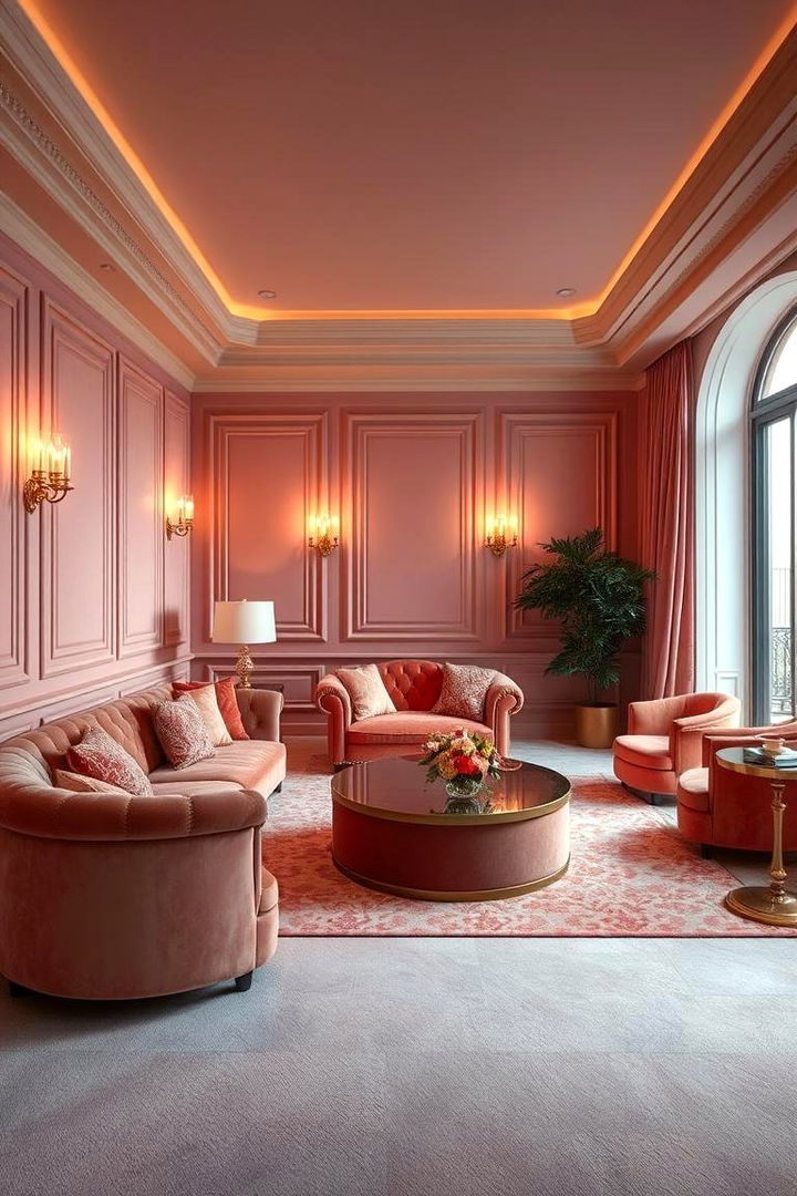 Velvet Peach Luxury - 22 Peach Bedroom Ideas