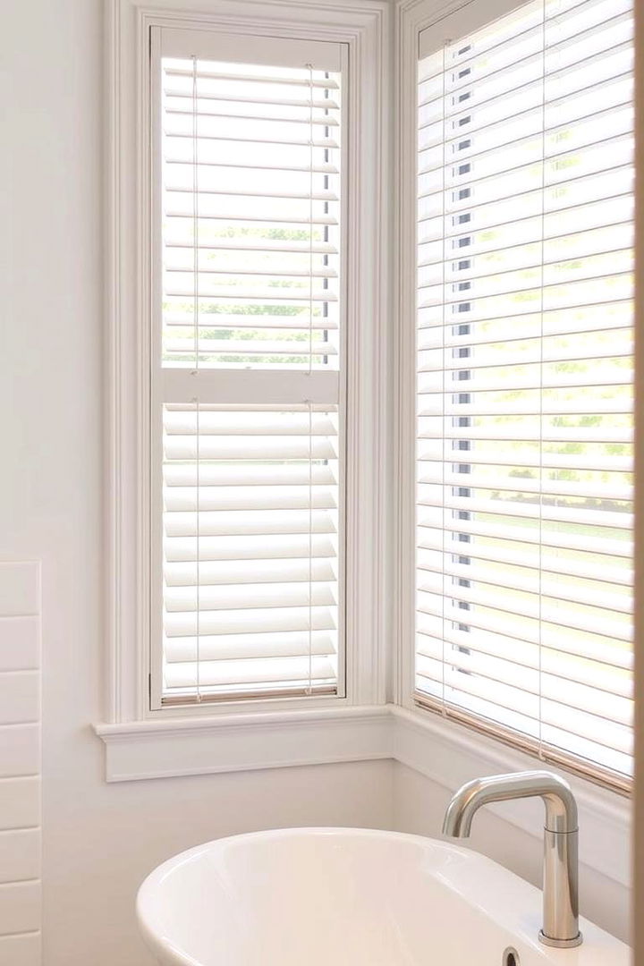 Venetian Blinds for Precision - 22 Bathroom Window Treatment Ideas