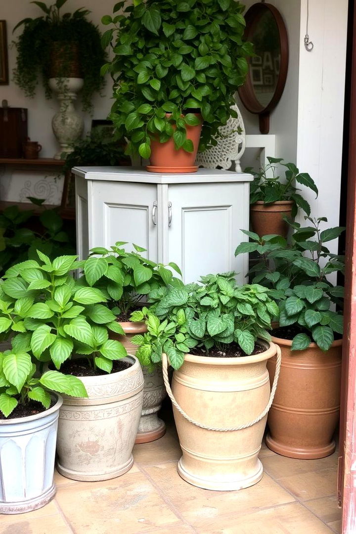 Verdant Potted Greenery - 22 Shabby-chic Style Living Room Ideas