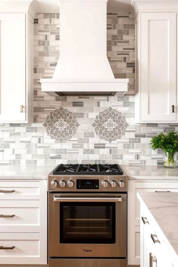 Versatile Backsplash for a Subtle Pop of Color - 22 Small White Kitchen Ideas