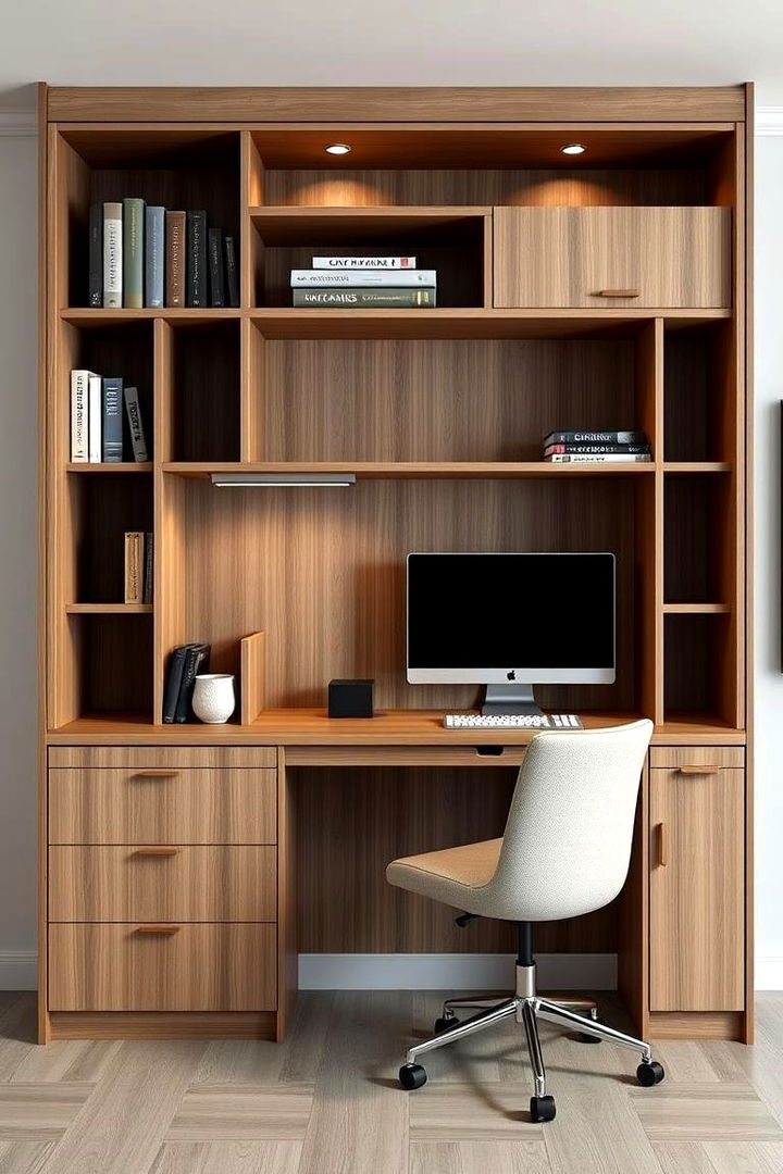 Versatile Built in Desk with Multi Functionality - 22 Built-in Desk Ideas