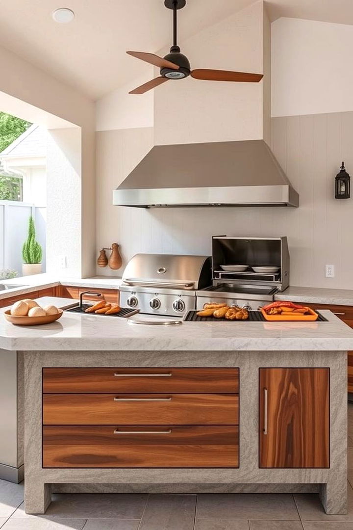 Versatile Cooking Zones - 22 Bbq Island Ideas