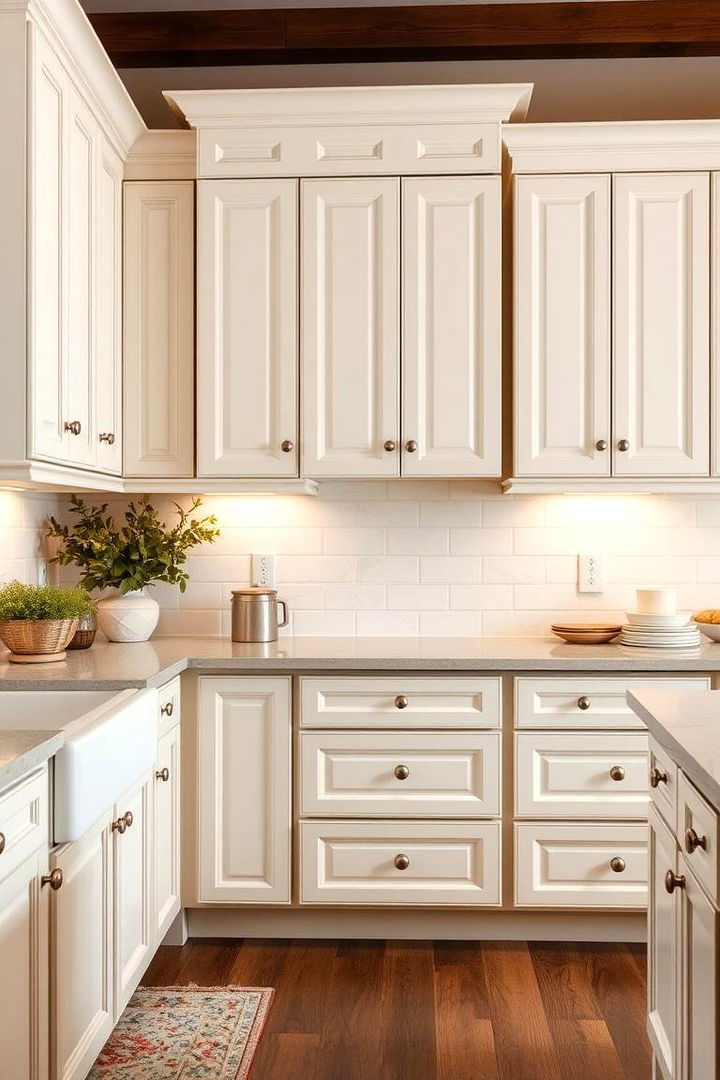Versatile Design Appeal - 22 Off-white Kitchen Cabinets