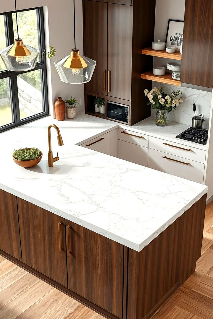 Versatile Design Integration for Any Style - 22 Quartz Kitchen Countertops
