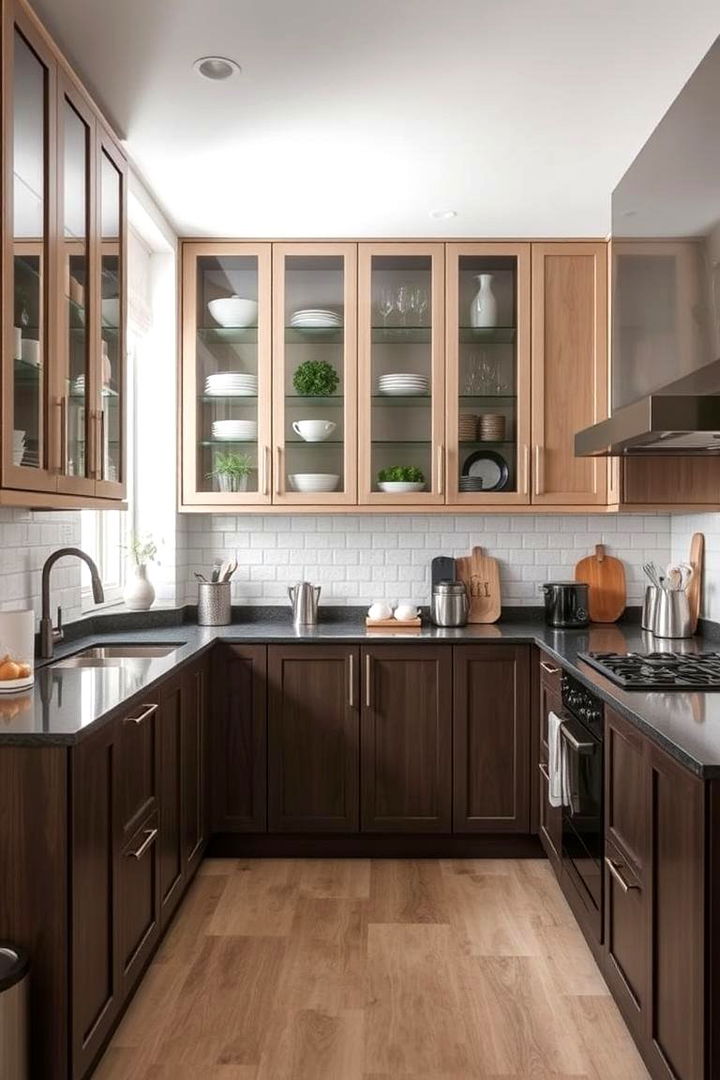 Versatile Design for Any Kitchen Layout - 22 Modern Style Glass Kitchen Cabinets